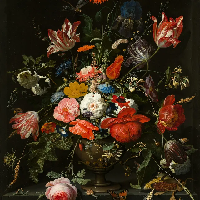 Framed botanical artwork in a gallery setting