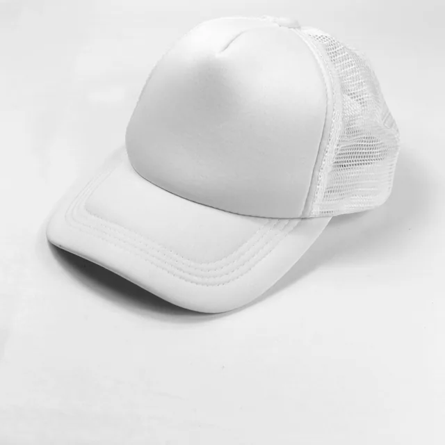 Unstructured white cotton cap