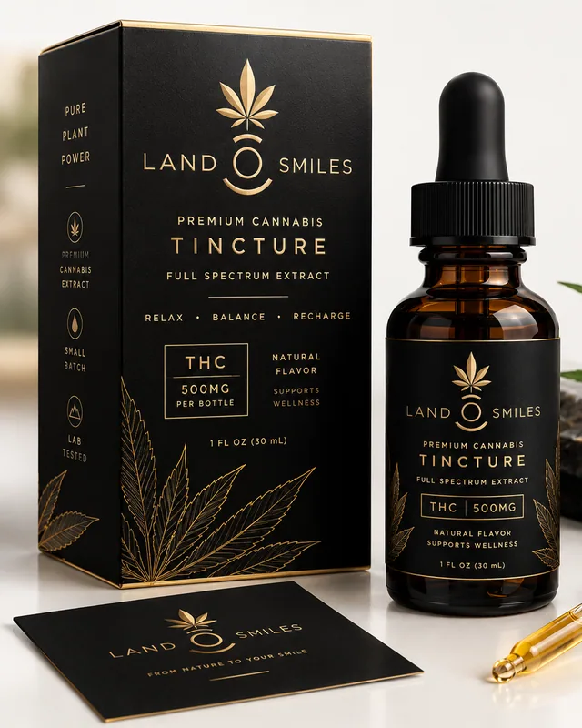 Land O Smiles night formula tincture carton